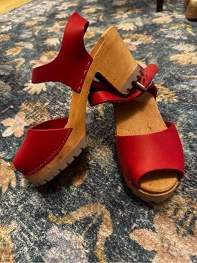 MIA Red Leather Heels
